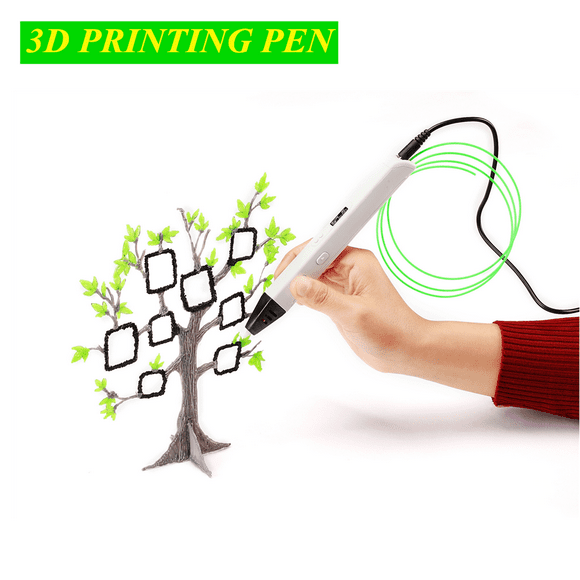 Stylo d'Impression 3D Super 3D Pen, 1.75mm et PLA Compatible avec Écran OLED