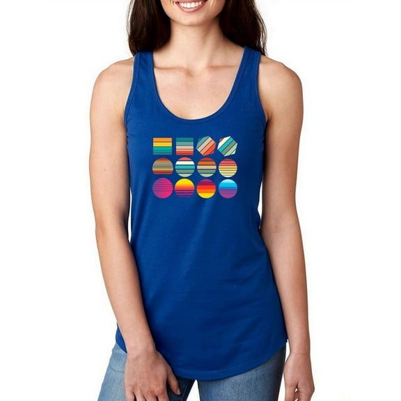 Colorful Shapes Racerback Tank Women -Smartprints Designs, Female Small