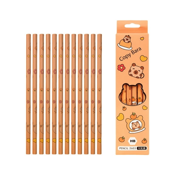 12 Pieces Wood Pencils Lovely Capybara Pencils Writing Pencils with Eraser
