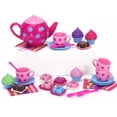 thumbnail image 1 of Sophia's Sprinkled Cupcakes, coloridos pasteles Petit Four, servilletas, tetera de lunares y accesorios para cuatro muñecas de 18 pulgadas, rosa, 1 of 5