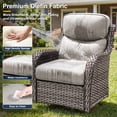 thumbnail image 5 of POCASSY Outdoor Swivel Chair Set of 4, All Weather Gray Wicker Patio Swivel Chairs Set with High Back and Thick Cushion for Garden Balcony Porch - Gray/Beige, 5 of 9