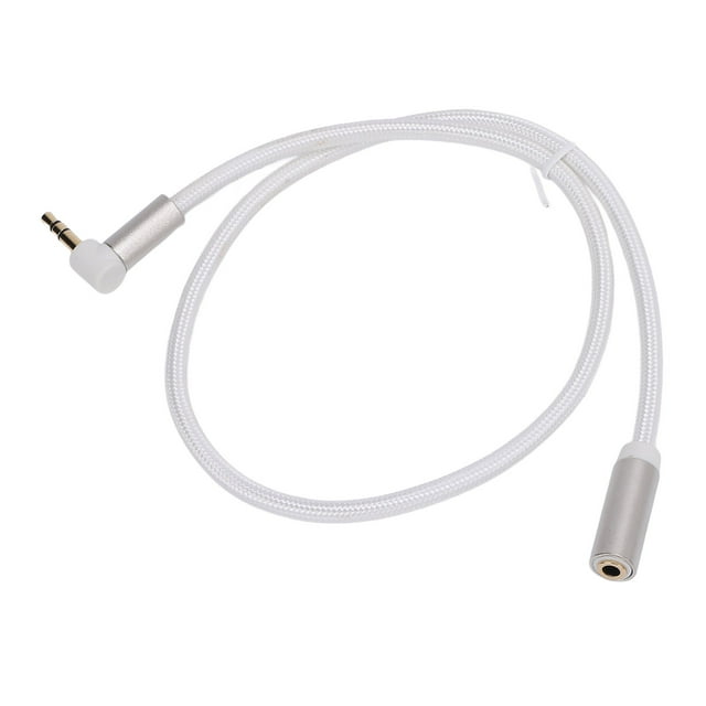 Cable de audio de 3,5 mm, cable de audio estéreo 3.5sp90 macho a 3.5sp hibra, cable trs de ángulo recto macho a Hispra para Teléfono Inteligente, PC, tableta, Altavoz, etc.