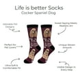 thumbnail image 2 of E&S Pets Cocker Spaniel Socks - Life is Better Socks for Pet Lovers - Cute Unisex Socks - One Size Fits Most, 2 of 3