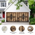 thumbnail image 2 of Farmhouse Brown Garage Door Cover Banner 7 x 16 FT,Rustic Wooden Historical Barn Door Plank Garage Door Curtains Backdrop with Grommets for Indoor Outdoor Wall Party Porch Yard Decorations Background, 2 of 9