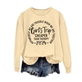 thumbnail image 3 of Patlollav Winter Women's Sweatshirt Letter Round Neck Solid Color Printed Long Sleeve Tops, 3 of 6