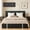Black, variant on Merronix Full Lift Up Storage Bed Frame with LED Lights & Charging Station, Upholstered Platform Bed with Adjustable Headboard for Bedroom, White