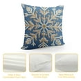 thumbnail image 4 of Nawypu  Christmas Throw Pillow Covers, Soft Decorative Throw Pillow Cases with Snowflakes for Couch Sofa Square Pillow Covers for Winter Holiday, Blue, 4 of 5