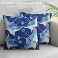 thumbnail image 3 of Underwater Throw Pillow Cushion Cover, Sting Ray in Watercolor Style Animal Drawing with Brush Strokes Wildlife, Decorative Square Accent Pillow Case,, 3 of 5