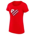 thumbnail image 2 of Women's G-III 4Her by Carl Banks  Red Philadelphia 76ers  Heart T-Shirt, 2 of 3