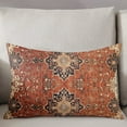 thumbnail image 3 of Geometric Stripe Boho Native Flower Print Standard Size Pillow Cover, Pillowcase Protectors with Zipper, Breathable Decorative Throw Pillow Case Cover, Pillow Shams for Couch Sofa 20x26Inch, 3 of 7
