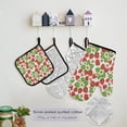 thumbnail image 5 of Dreamtimes strawberry Apron Home Kitchen Cooking,Kitchen Accessories Set,5 Set -Apron Oven Mitt Glove and Pot Holder Kitchen Linen Sets, 5 of 6