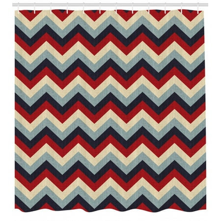 Chevron Shower Curtain Triangle Abstract Geometrical Detailed