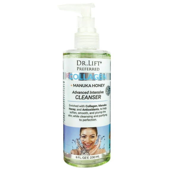 Dr. Lift Facial Cleanser with Manuka Honey, Collagen Peptides, and Antioxidants, 8 Fl. Oz.