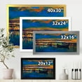 thumbnail image 4 of Designart 'Two Little Boats In The VIllage Harbor Ar Night' Nautical & Coastal Framed Art Print, 4 of 4