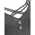 thumbnail image 3 of Camiseta con Panel de Encaje de Talla Extra Rosegal  Mangas largas de talla grande, 3 of 5