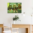 thumbnail image 5 of FCXZI Frogs Branch Leaves Art Modern Canvas Prints Wall Decor Ready To Hang Home Decor 16x12in, 5 of 6