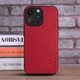 thumbnail image 1 of Case For iPhone 15 16 14 13 12 11 Pro Max Mini Coque Luxury Textile Leather Phone Cover Funda for iphone 16 pro max case capa Red for iPhone13 Pro Max, 1 of 6