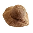 thumbnail image 4 of Fgnfyis Women's Summer Straw Bucket Hat Wide Brim Sun Fashionable Beach Fisherman Hat Khaki One Size, 4 of 9