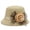 Khaki, variant on Women Vintage Round Fedora Lady Bow Cloche Derb Felt Bowler Cap Bucket Hat