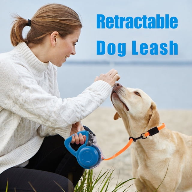 Correa retráctil para perros de 6.8 pies con LED TPU Cinta de nylon Manija antideslizante Cerra MABOTO Correa retráctil