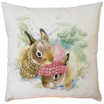 Skegnu Outdoor Throw Pillow Easter Sofa Bed Home Decoration Festival Rabbit Case Cushion Cover Outdoor Cushions on Clearance