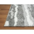 thumbnail image 4 of HR Luxurious Grey and White Geometric Shag Rug - Soft High Pile, Non-Slip, Abstract Design, Modern Home Decor Carpet for Bedroom, Living Room, 4 of 6