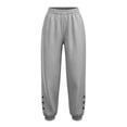thumbnail image 6 of Yertdoel Women's High Waisted Joggers Soft Sweatpants with Side Button Detail Casual Lounge Pants S-2XL, 6 of 7