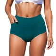 thumbnail image 1 of Product Swim Pants Women High Waisted Bikini Bottoms with Full Coverage Design and Practical Pockets for Water Activities Lightweight Bathing Suit Bottoms, 1 of 7