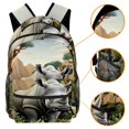 thumbnail image 3 of Lightweight Backpack Abstract Rhinoceros School Bag Travel Laptop Daypack for Men Women Casual Rucksack, 3 of 6