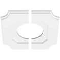 thumbnail image 4 of Ekena Millwork CMP14LE2-06000 14 in. OD x 6 in. ID Square Locke Architectural Grade PVC Contemporary Ceiling Medallion - 2 Piece, 4 of 4