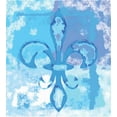 thumbnail image 3 of Fleur de Lis Duvet Cover Set, Illustration of Lily Flower Like Frozen Heredic Nobility Emblem Queenly Style Print, Decorative 2 Piece Bedding Set with 1 Pillow Shams, Twin Size, Blue, by Ambesonne, 3 of 3
