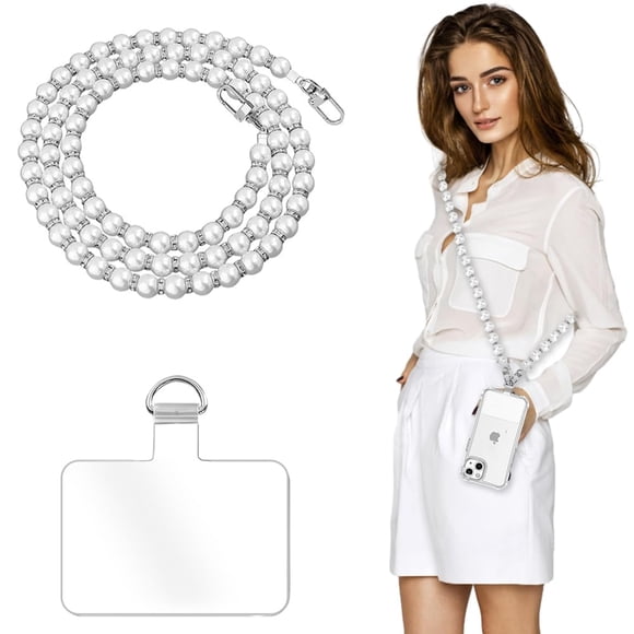 Cordón para teléfono móvil Turkalla Pearl Beads, correa bandolera
