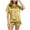 Yellow, variant on Your-Sty Women's Satin Pajama Set 2-Piece Sleepwear Loungewear Button Down Short Sleeve Silky PJ Set
