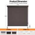 thumbnail image 4 of Superjoe Outdoor Roller Shade Cordless with 95% UV Block, Waterproof - 6'W x 8'H, Brown, 4 of 7