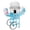 Blue, variant on Great Northern Popcorn Flufftastic 1000W Cotton Candy Cart with Dome, Blue