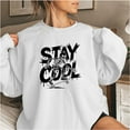 thumbnail image 2 of Stay Cool Skeleton Sweatshirt – Funny Skater Halloween Crewneck, Vintage Streetwear Unisex Gift, 2 of 6