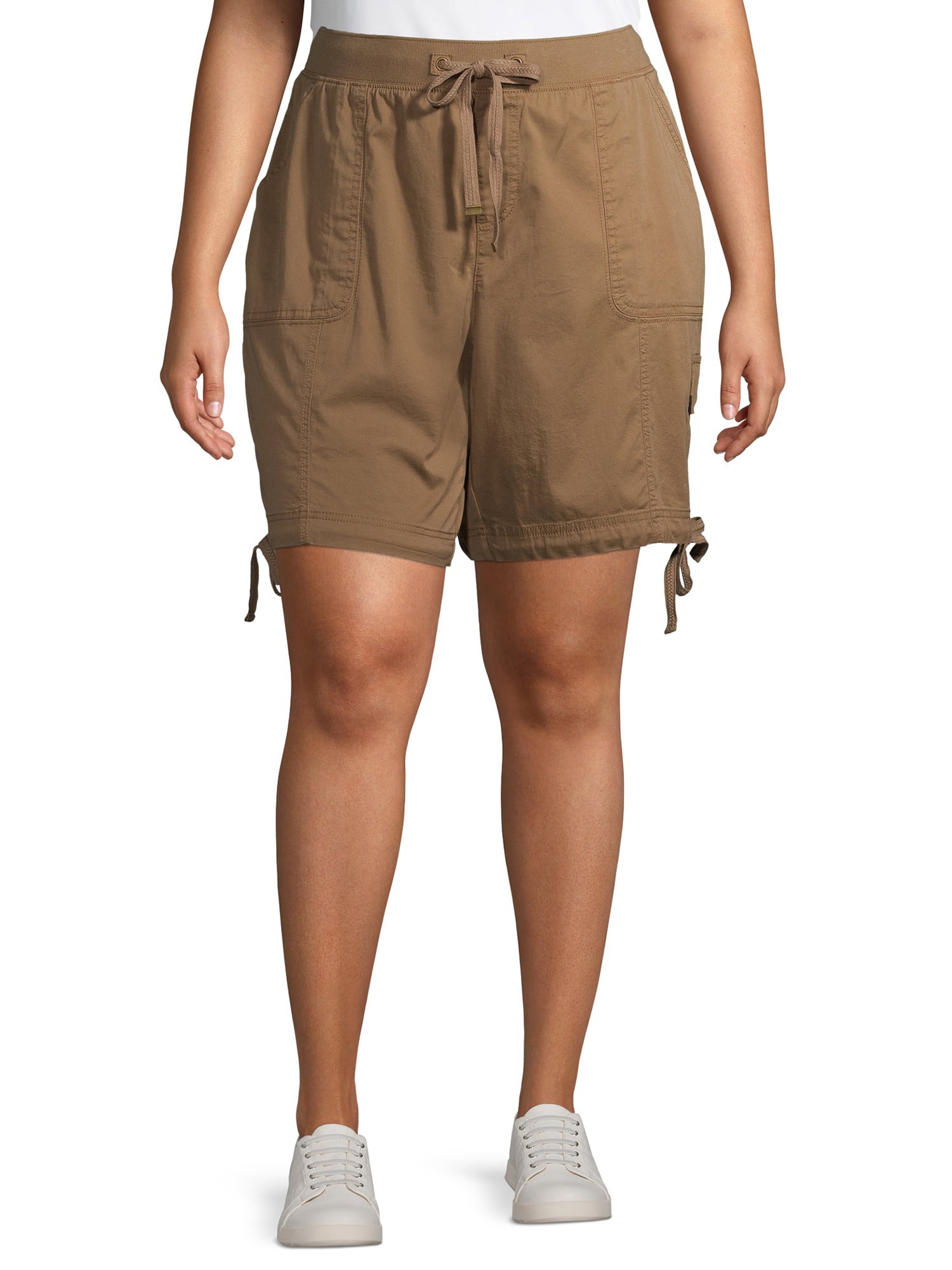 Terra & Sky Women's Plus Size Solid Cargo Shorts - Walmart.com