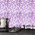 thumbnail image 4 of Papel tapiz autoadhesivo 3D para pared, bricolaje, renovación, cocina, baño, sofá, fondo, pegatinas de azulejos morados, calcomanía decorativa impermeable para el hogar, 4 of 5