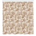 thumbnail image 3 of Ambesonne Sea Shells Shower Curtain, Vintage Ocean Design, 69"Wx84"L, Tan Brown, 3 of 3