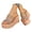 Brown, variant on Modisza Tow Strap Chunky Platform Slides for Women Hollow Out Woven Beach Sandals Ladies Wedge Heel Outdoor Dress Shoes Size 8.5 Brown