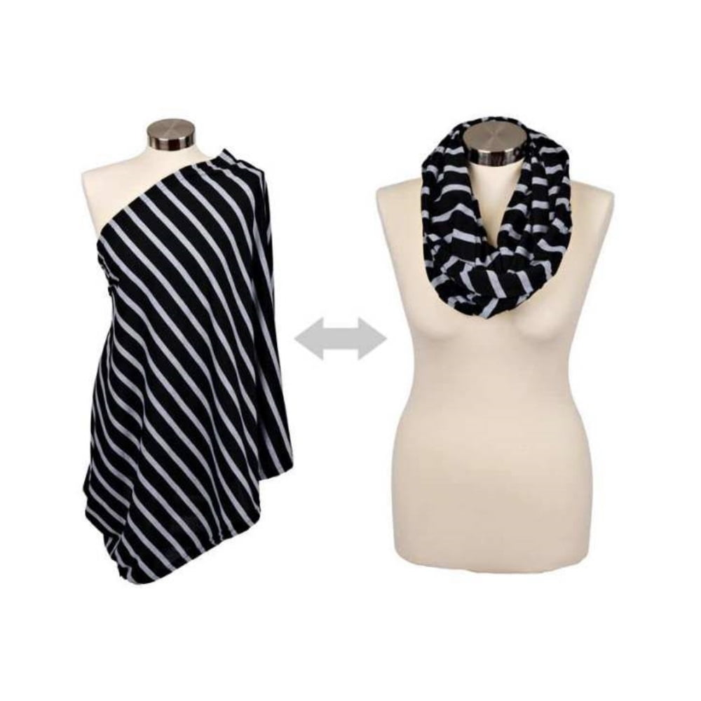 Nursing Happens Infinity Breastfeeding Scarf Platinum Stripe