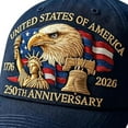 thumbnail image 6 of Eagle – United States 250th Anniversary Hat: Adjustable 250 Year American Anniversary Cap, USA Patriotic Caps, 6 of 11