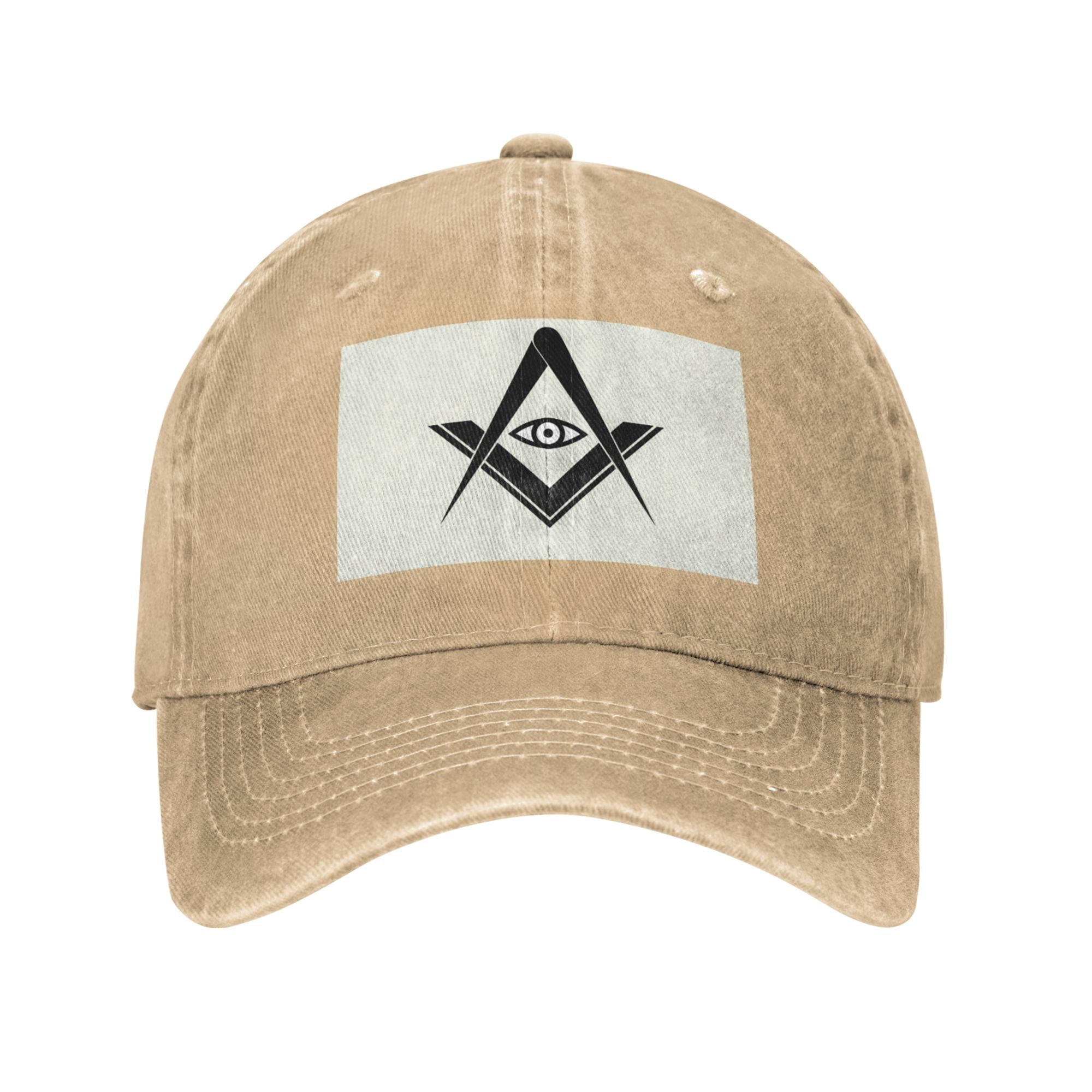 Compass Point Hat DouZhe Adjustable Washed Cotton Baseball Cap - Freemason Compass Eye ...