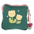 thumbnail image 1 of Sanitary Napkin Storage Bag Flower Pattern Coin Bag Square Period Bag Student Coin Bag, 1 of 8