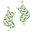thumbnail image 3 of Salouo Green Cucumber1 Print Christmas Stockings,Large Xmas Stocking Set of 1 Holiday and Farmhouse Stocking for Christmas Holiday Party Decoration(17.7*11 Inch), 3 of 7