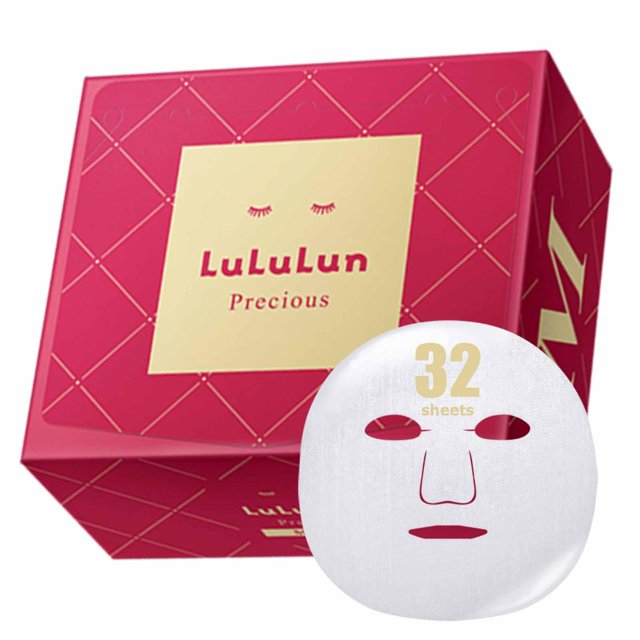 Mascarilla facial Lululun PRECIOUS RED, hidratante, juego de 32 piezas