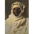 thumbnail image 2 of Sargent, John Singer 24x32 Black Ornate Wood Framed with Double Matting Museum Art Print Titled - A Bedouin Arab 1891, 2 of 4