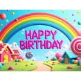 thumbnail image 4 of LUUFILx Happy Birthday Backdrop Banner Party Decorations Colorful Background Photography Props Birthday Party Supplies Birthday Decoration Banner, 4 of 8
