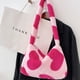 thumbnail image 4 of Qarigey Exquisito bolso con estampado de flores y corazones, bolsos casuales de felpa de primera calidad para mujer, bolsos de hombro Bolsas de mensajero y de hombro rojo, 4 of 6