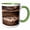 Green/White, variant on 3drose, Romania, Buzau County, Berca. Small Volcano-shaped Structures., 15oz Mug
